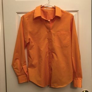 Foxcroft button front shirt 8P Orange